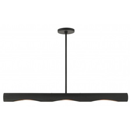 Black Linear Chandelier, 3 Light MPN:45897-04