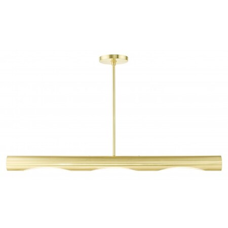 Satin BrassLinear Chandelier, 3 Light MPN:45897-12