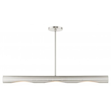 Brushed Nickel Linear Chandelier, 3 Light MPN:45897-91