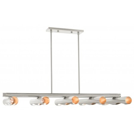 Brushed Nickel Linear Chandelier, 10 Ligh MPN:45898-91