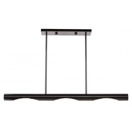 Black Chrome Linear Chandelier, 3 Light MPN:45917-46
