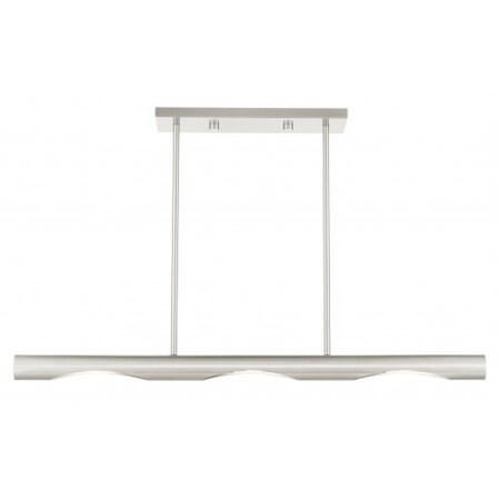 Brushed Nickel Linear Chandelier, 3 Light MPN:45917-91