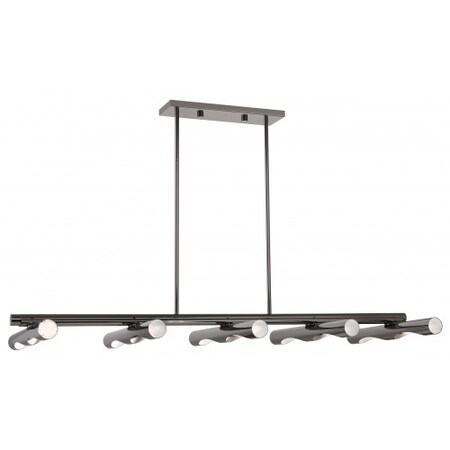 Black Chrome Linear Chandelier, 10 Light MPN:45918-46