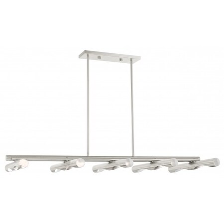 Brushed Nickel Linear Chandelier, 10 Ligh MPN:45918-91