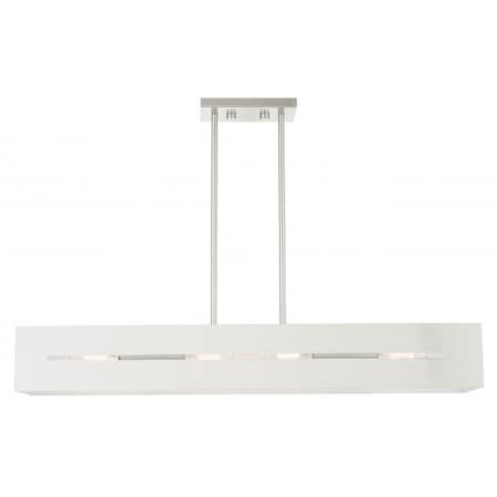 Brushed Nickel Linear Chandelier, 4 Light MPN:45957-91