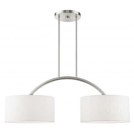 Brushed Nickel Linear Chandelier, 2 Light MPN:45982-91