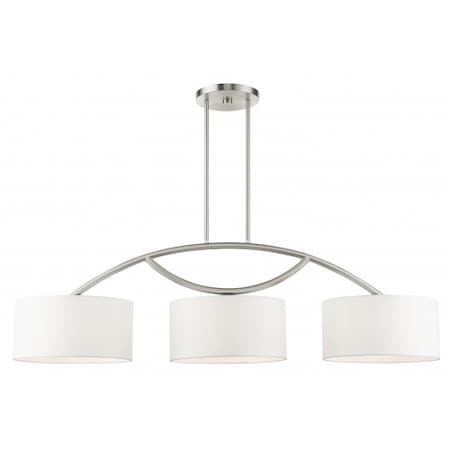 Brushed Nickel Linear Chandelier, 3 Light MPN:45983-91