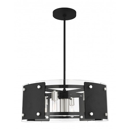 Black with Brushed Nickel Accents Pendan MPN:45995-04