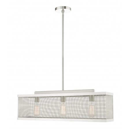 Brushed Nickel Chandelier, 3 Light MPN:46213-91