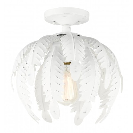 Antique White Semi Flush, 1 Light MPN:46231-60