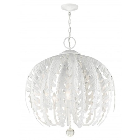 Antique White Chandelier, 5 Light MPN:46235-60