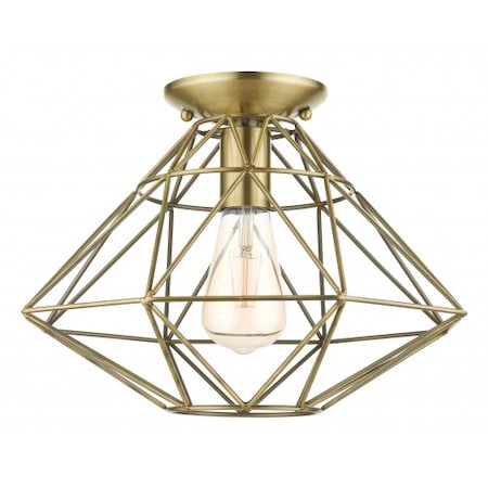 Antique Brass Flush Mount, 1 Light MPN:46248-01