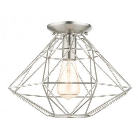 Brushed Nickel Flush Mount, 1 Light MPN:46248-91