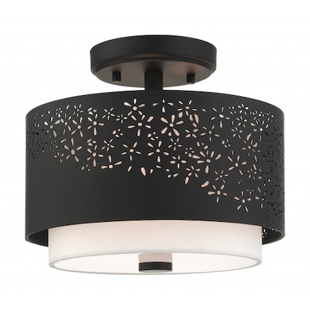 Black Semi Flush, 2 Light MPN:46267-04