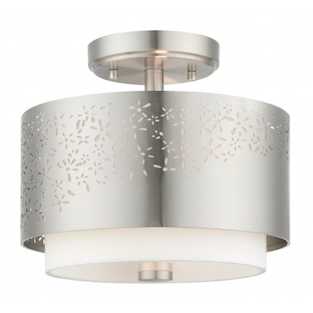 Brushed Nickel Semi Flush, 2 Light MPN:46267-91
