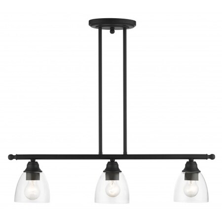 Black Linear Chandelier, 3 Light MPN:46337-04