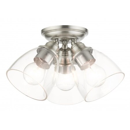Brushed NickelFlush Mount, 3 Light MPN:46339-91