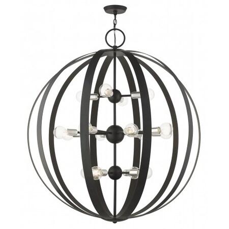 Black Foyer Chandelier, 16 Light MPN:46418-04