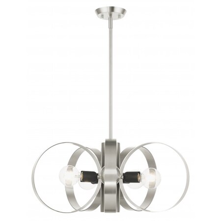 Brushed Nickel Chandelier, 6 Light MPN:46425-91