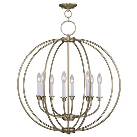 Milania 8 Light Antique Brass Chandelier MPN:4668-01