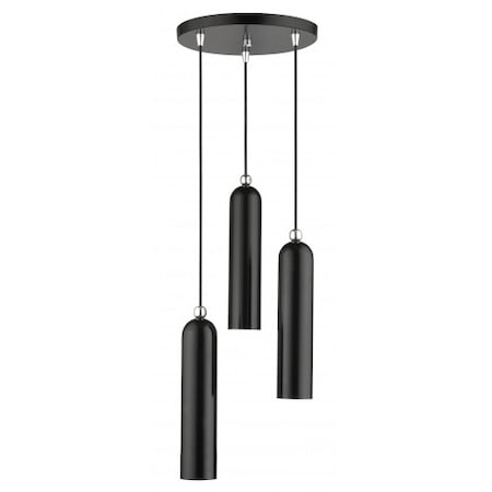 Shiny Black Pendant, 3 Light MPN:46753-68