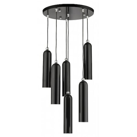 Shiny Black Pendant, 6 Light MPN:46756-68