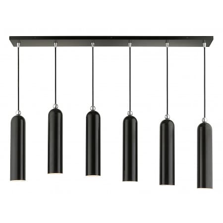 Shiny Black Linear Pendant, 6 Light MPN:46757-68