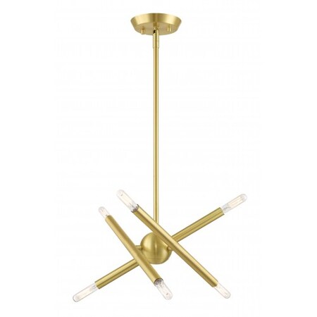 Satin BrassChandelier, 6 Light MPN:46773-12
