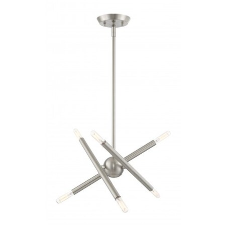 Brushed Nickel Chandelier, 6 Light MPN:46773-91