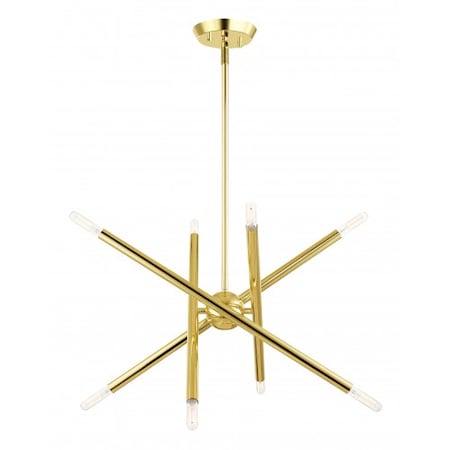 Polished Brass Chandelier, 8 Light MPN:46774-02