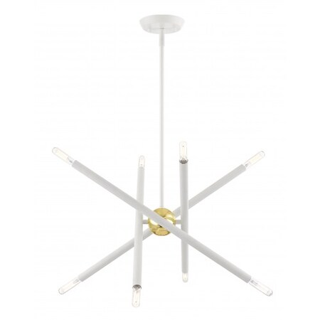 White with Polished Brass Accents Chande MPN:46774-03