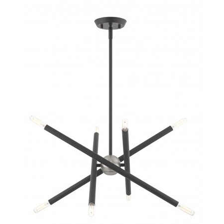 Scandinavian Gray Chandelier, 8 Light MPN:46774-76