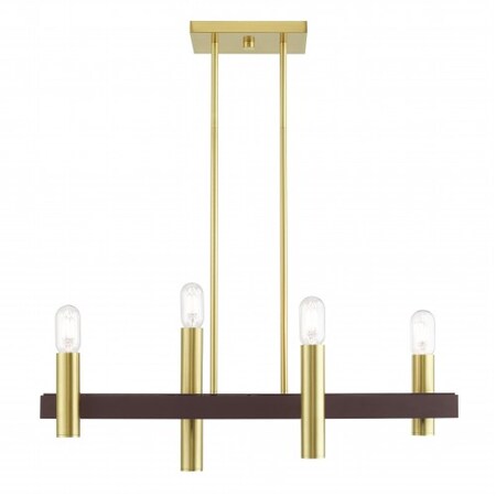 Satin Brass with Bronze Accents Chandeli MPN:46864-12