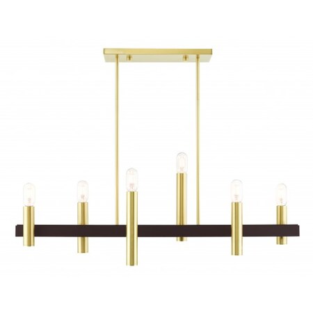 Satin Brass with Bronze Accents Chandeli MPN:46866-12