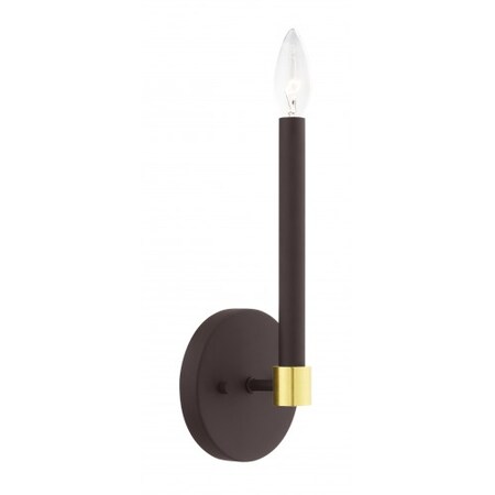 Bronze with Satin Brass Accents Sconce, 1 MPN:46881-07