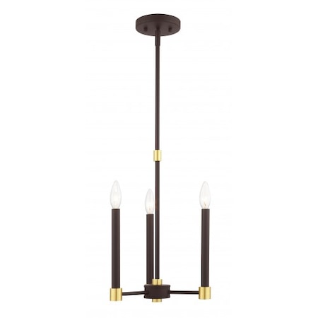 Bronze with Satin Brass Accents Chandeli MPN:46883-07