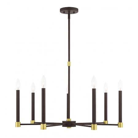 Bronze with Satin Brass Accents Chandeli MPN:46887-07