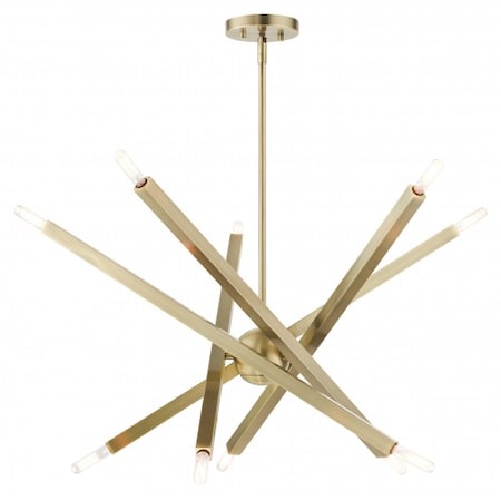 Antique Brass Chandelier, 10 Light MPN:46986-01