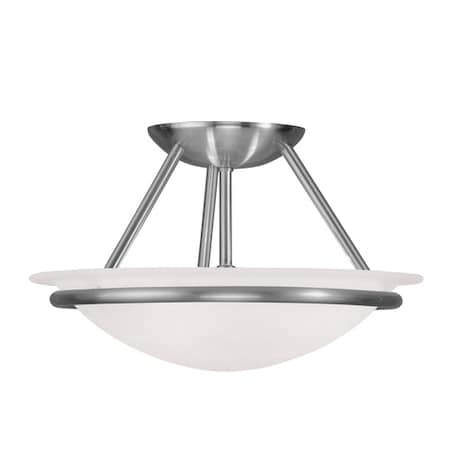 Newburgh 2 Light Brushed Nickel Ceiling Mount MPN:4823-91