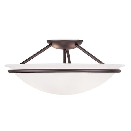 Newburgh 3 Light Bronze Ceiling Mount MPN:4824-07