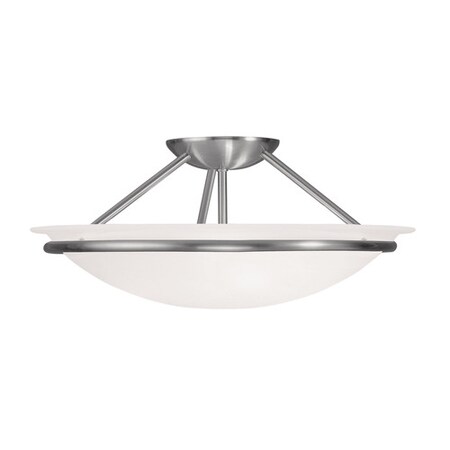 Newburgh 3 Light Brushed Nickel Ceiling MPN:4824-91