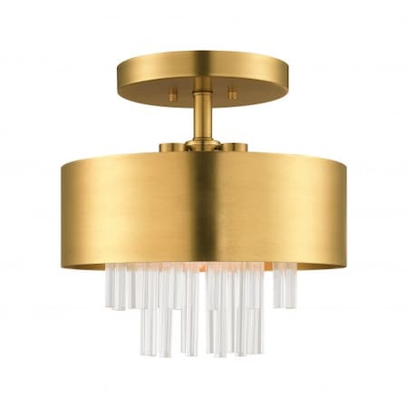 Natural Brass Semi Flush, 3 Light MPN:48872-08