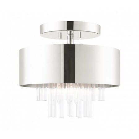 Polished Nickel Semi Flush, 3 Light MPN:48872-35