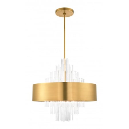 Natural Brass Pendant Chandelier, 10 Ligh MPN:48876-08