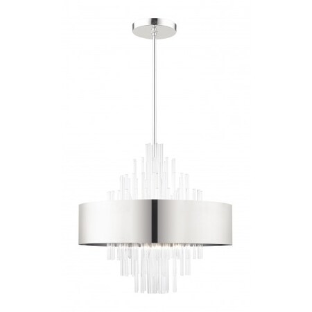 Polished NickelPendant Chandelier, 10 Lig MPN:48876-35