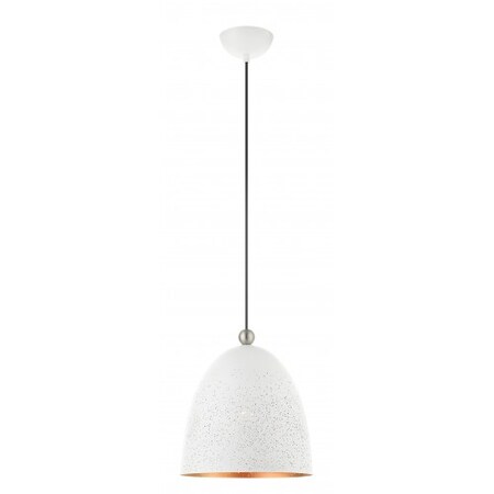 White with Brushed Nickel Accents Pendan MPN:49109-03