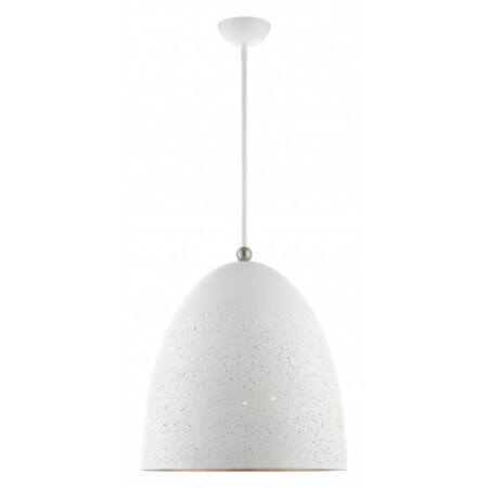 White with Brushed Nickel Accents Pendan MPN:49110-03
