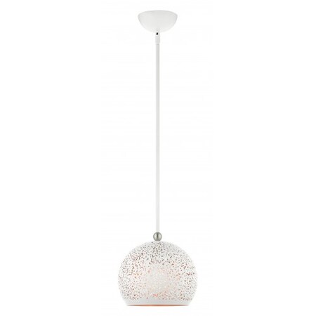 White with Brushed Nickel Accents Pendan MPN:49181-03