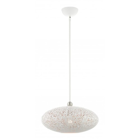 White with Brushed Nickel Accents Pendan MPN:49184-03