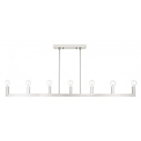 Brushed Nickel Linear Chandelier, 7 Light MPN:49209-91